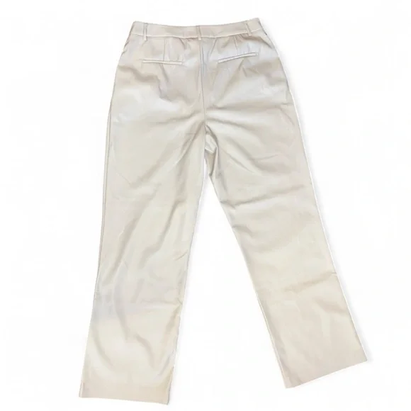 Elegant Cream Vegan Leather Pants! - Picture 2 of 6
